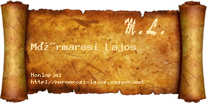 Mármarosi Lajos névjegykártya