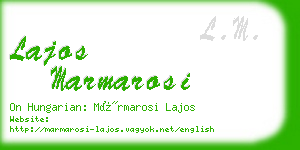 lajos marmarosi business card